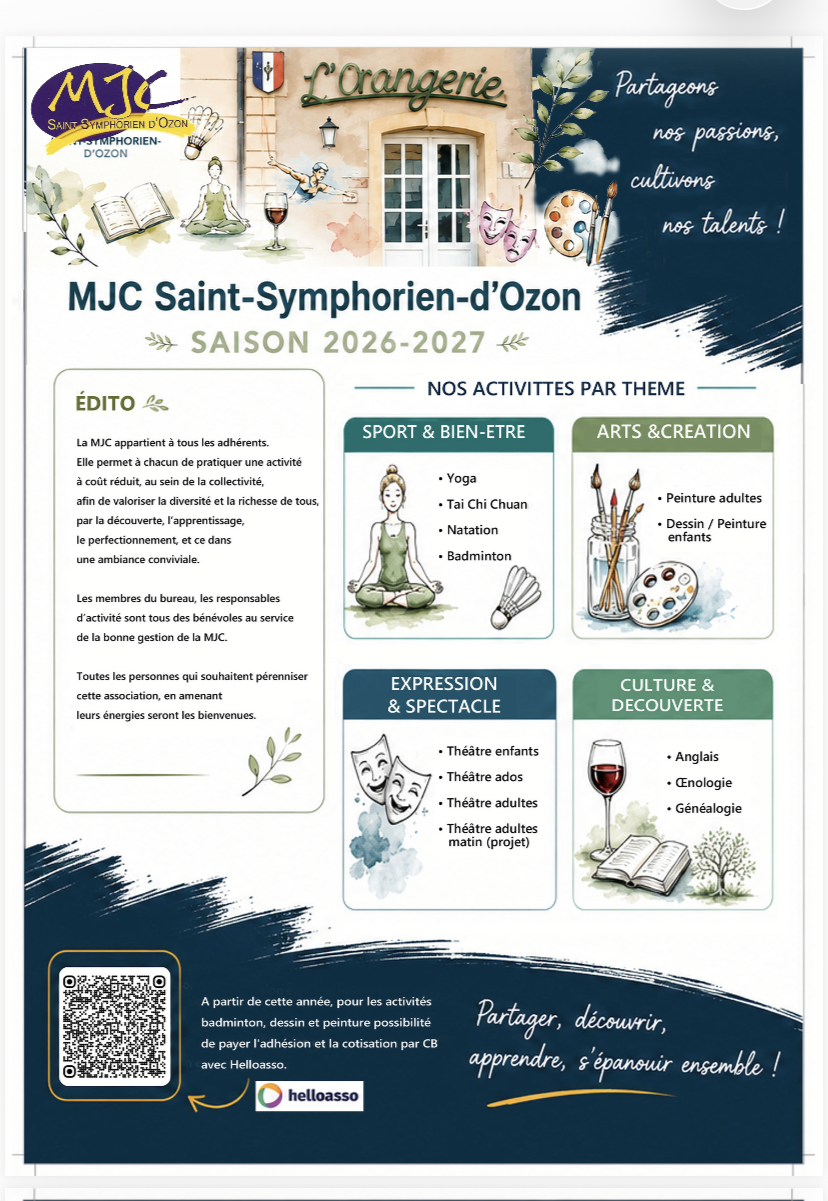 Bienvenue à la MJC de Saint-Symphorien-d'Ozon